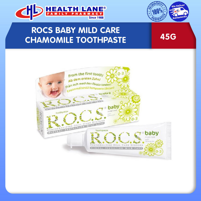 ROCS BAYI MILD CARE CHAMOMILE UBAT GIGI (45G)